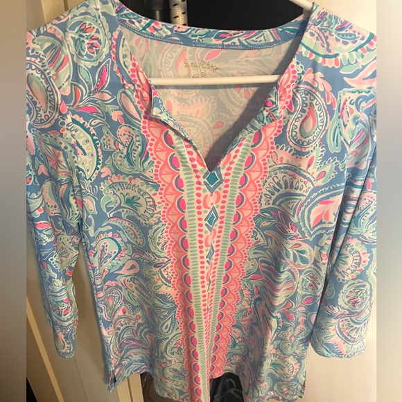 Lilly Pulitzer Blue and Pink Tunic - Picture 3 of 3